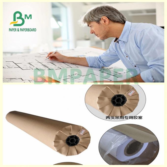80gsm υψηλής θερμοκρασίας ρόλοι εγγράφου σχεδιαστών CAD για την εφαρμοσμένη μηχανική που σύρει 508mm
