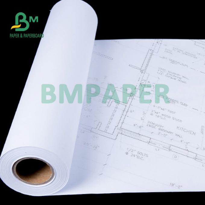 20lb χωρίς επίστρωση Inkjet έγγραφο σχεδιαστών CAD για τα σχέδια 24» 36» Χ 150 