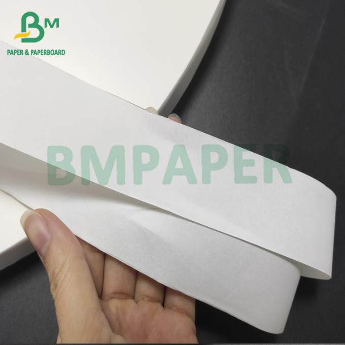 Τα ασφαλή 24gsm μέτρα χρώματος 27mm X 6000 εγγράφου περικαλυμμάτων αχύρου τροφίμων άσπρου κυλούν