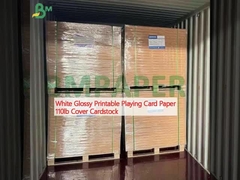 Λευκό γυαλιστερό έντυπο χαρτί από χαρτιά 110lb Cover Cardstock