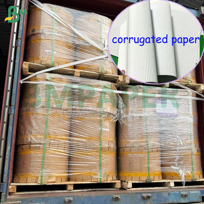 1.1mm Λευκό μονοπρόσωπο F φλάουτο κυματοειδές χαρτί για συσκευασία 787 x 1092mm