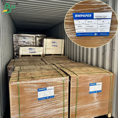 75gsm 80gsm Χαρτί Κραφτ Σάκου Καφέ Για Τσιμεντόσακους 65 x 100cm Επεκτάσιμο