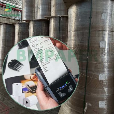 80GSM 90GSM Πάνω επικαλυμμένο άμεσο θερμικό χαρτί Κοντολογητής ρολ 490MM