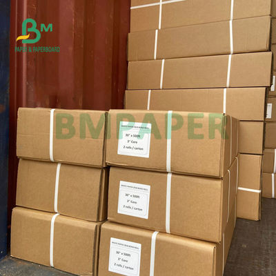 80gsm διπλό πλαισιωμένο έγγραφο σχεδιαγραμμάτων για τα σχέδια 20» Χ 50 υάρδες 2» CAD πυρήνας