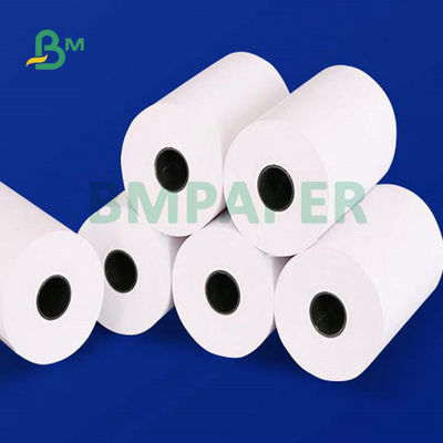 55gr 80x80mm θερμικός ρόλος εγγράφου καταλόγων μετρητών 57x40mm για την τράπεζα POS