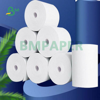 55gr 80x80mm θερμικός ρόλος εγγράφου καταλόγων μετρητών 57x40mm για την τράπεζα POS