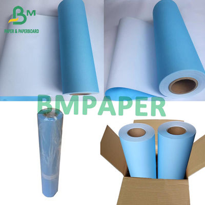 80gm Inkjet εκτυπωτής χαρτιού σχεδιαστικά σχέδια μία πλευρά μπλε, μία πλευρά λευκή 880mm X 50m 100m 150m Roll Core 2&quot;