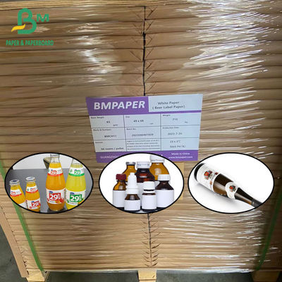 65gm λευκό χαρτί για μπύρα ή ετικέτα μπουκαλιών 49 X 68cm 40 X 68 Cm υψηλής υγρής αντοχής φύλλο χαρτί