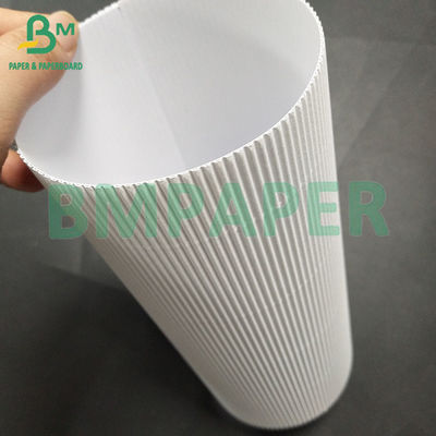 120 +120 GSM 1MM Μύκητες Λευκό Δύο στρώσεις Μονοπλευρές Ε κυματοειδές χαρτί για καλλυντικές συσκευασίες