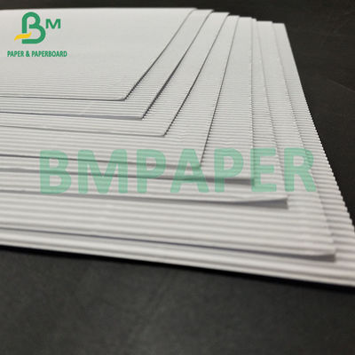 120 +120 GSM 1MM Μύκητες Λευκό Δύο στρώσεις Μονοπλευρές Ε κυματοειδές χαρτί για καλλυντικές συσκευασίες