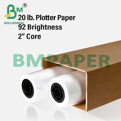 24&quot; x 150ft 2&quot; Core 20lb χαρτί σχεδιασμού για CAD σχεδίαση 5 ρόλοι / περίπτωση