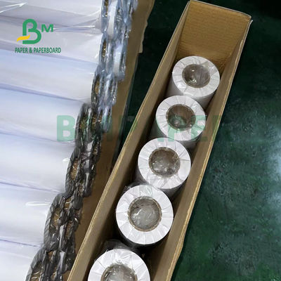 20lb μη επικαλυμμένο ρολό χαρτιού CAD για εκτυπωτές inkjet 36' X 500' 3' Core Bright White