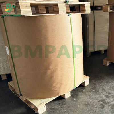 50g 60g Καθαρό πρωτογενές χαρτί από ίνες Kraft 102cm Καφέ χαρτί σάκους