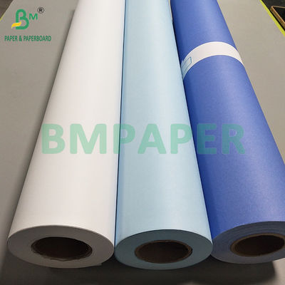 20LB 24 &quot;Μια μεριά φωτεινό μπλε ιώδες CAD σχεδιαστής μηχανικών ομολόγων χαρτί κυλίνδρους