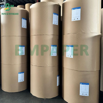 35gm 40gm Μηχανικό Γυαλισμένο Καφέ Χαρτί Κραφτ MGBK Πίσω Χαρτί Κραφτ Μία πλευρά γυαλιστερό