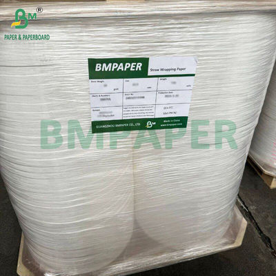 28gm Λευκό χαρτί περιτύλιξης από άχυρο 22mm 25mm 28mm 33mm 35mm 50mm X 7000m