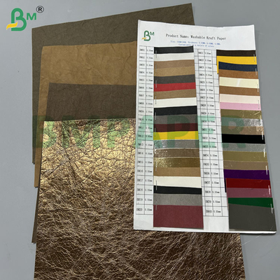 0.55mm 0.8mm 150cm πλάτος χρώμα χρυσό καφέ σπασμένο χαρτί σακρών για γυναίκες τσάντες
