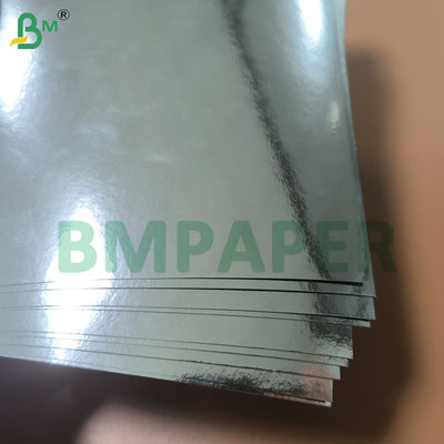 Ασημένιο χαρτί καθρέφτη από φύλλο αλουμινίου, μονής όψης, μεταλλικά φύλλα χαρτιού