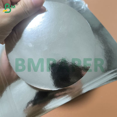 Ασημένιο χαρτί καθρέφτη από φύλλο αλουμινίου, μονής όψης, μεταλλικά φύλλα χαρτιού