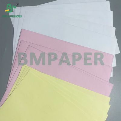 Top Face Pink Yellow Back Face White 70g 80g A4 Size Carbonless Paper