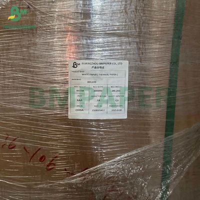 Ελαστική επιφάνεια 60gr 65gr 70gr BPA ελεύθερο θερμότητα ευαίσθητο χαρτί θερμικό ρολό