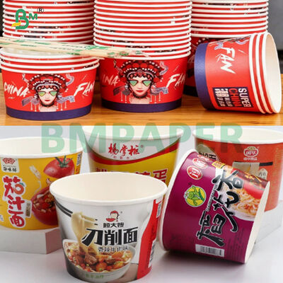 Virgin Wood Pulp PE Laminated Instant Noodle Cup Bowl Ακατέργαστο χαρτί κατά της διαρροής