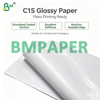 Χαρτί C1S 80gsm με γυαλιστερή επίστρωση μονής όψης για εξωτερικούς φακέλους σακουλιών τσαγιού